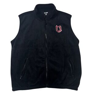 Ohio State Black Fleece Vest with Back Design